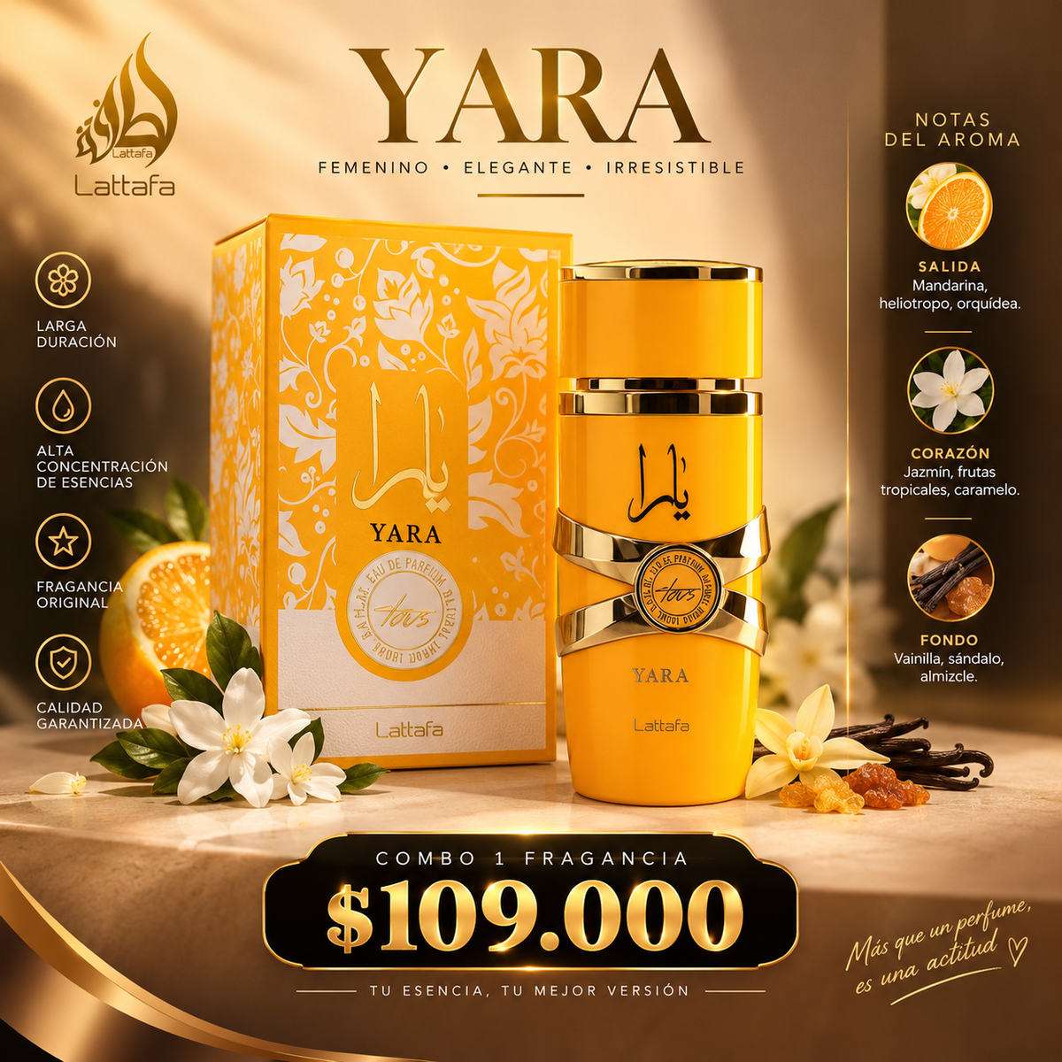 🧡Perfume Arabe yara tous 🧡
