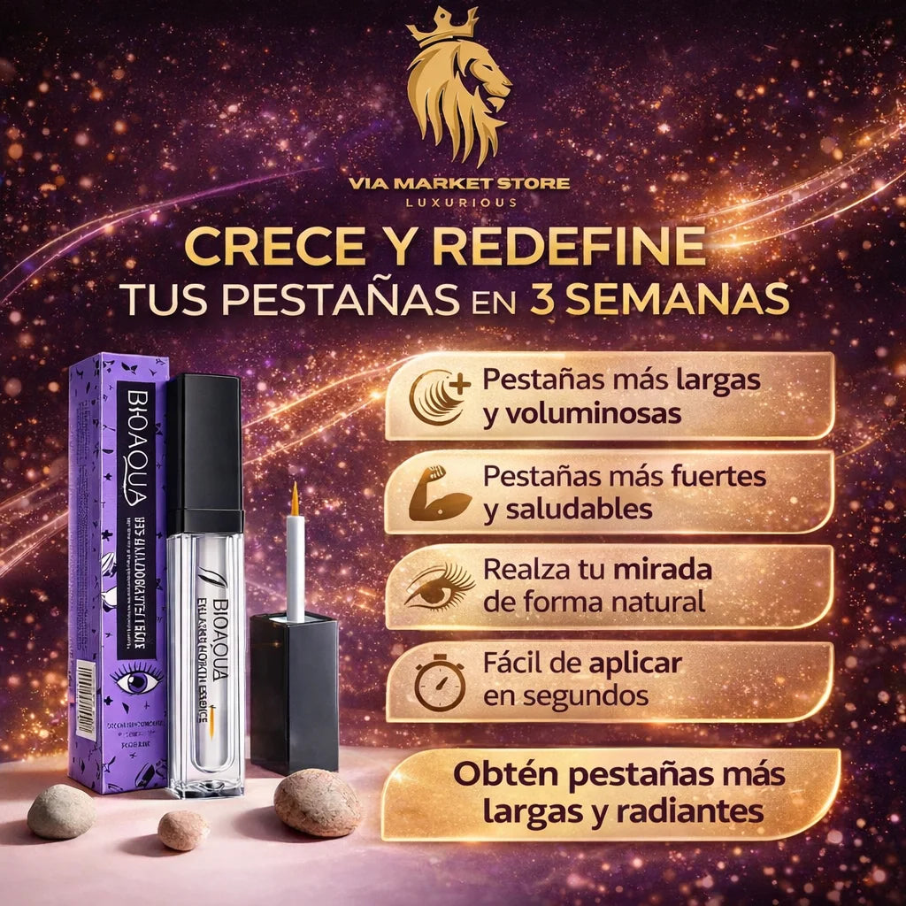 💗 Serum Bioaqua Original 💗✨Crecimiento de tus pestañas✨💎✨Via Market SL x Bioaqua: Tu mirada en otro nivel💖👁️