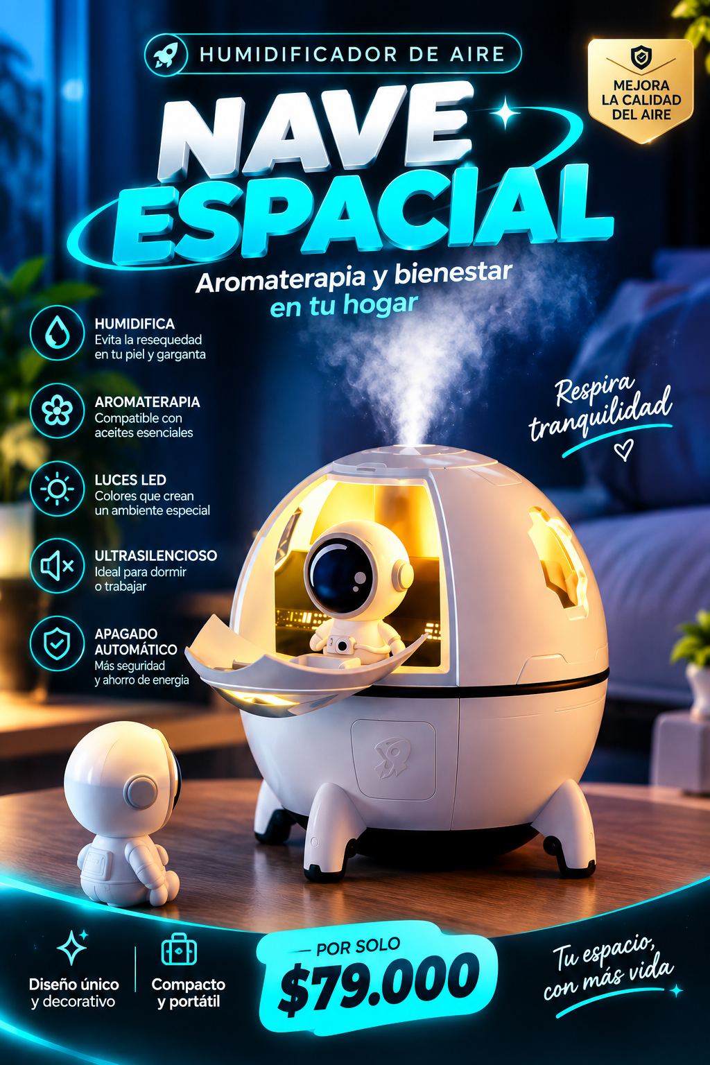 👨🚀 HUMIDIFICADOR NAVE ESPACIAL