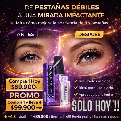 💗 Serum Bioaqua Original 💗✨Crecimiento de tus pestañas✨💎✨Via Market SL x Bioaqua: Tu mirada en otro nivel💖👁️