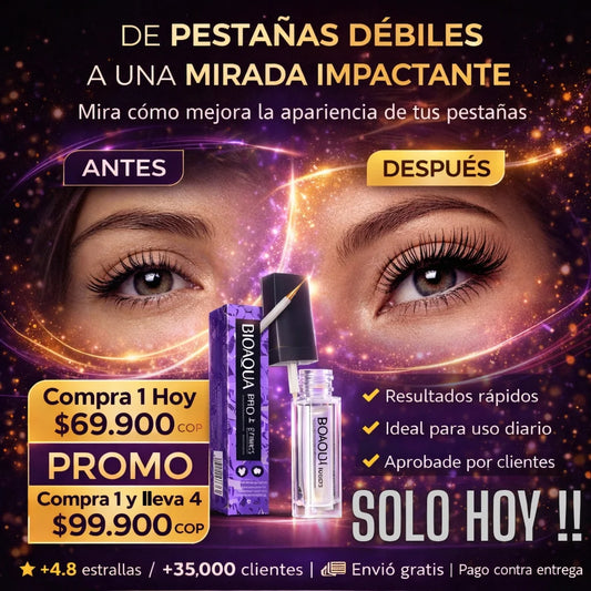 💗 Serum Bioaqua Original 💗✨Crecimiento de tus pestañas✨💎✨Via Market SL x Bioaqua: Tu mirada en otro nivel💖👁️